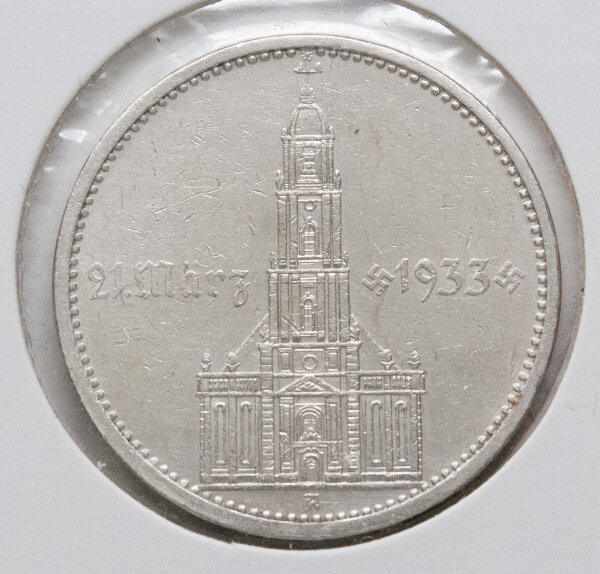 Deutsches Reich 5 Reichsmark 1934 - A - Garnisonskirche mit Datum*