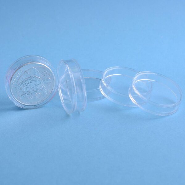 Runde Münze mit geprägtem Portraitprofil-Motiv, Brilliant Uncirculated, feine Oberflächenstruktur.