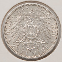 2 Mark 1906 Baden – Rückseite Reichsadler.