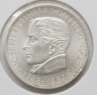 Vorderseite der 5-DM-Silbermünze 1957 mit dem...