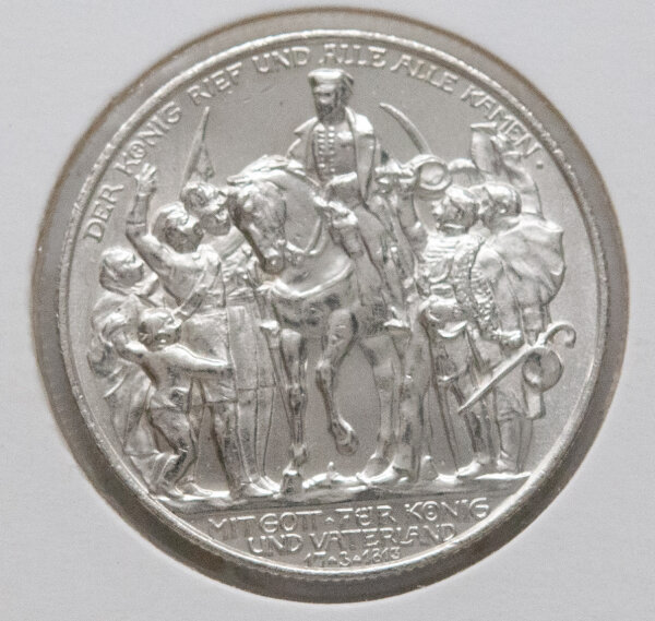 2 Mark 1913, Vorderseite mit Königsszene „Der König rief und alle alle kamen“.