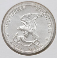 2 Mark 1913, Rückseite mit Reichsadler, der eine Schlange besiegt.