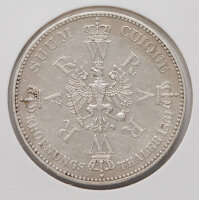 Krönungstaler 1861 – Gekrönter preußischer Adler, Monogramm WR, Schriftzug SUUM CUIQUE und Jahreszahl 1861.