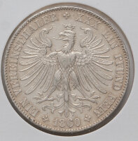 Vereinstaler 1860 Frankfurt, Rückseite mit...