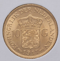 Niederlande 10 Gulden 1917 - Wilhelmina