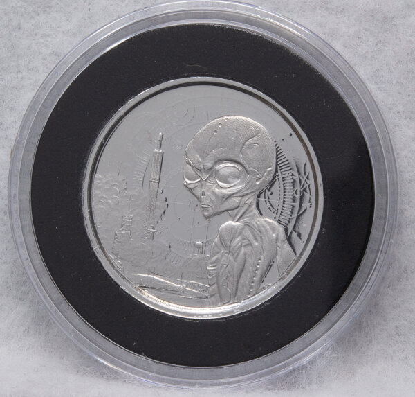 Ghana 2 Cedis 2021 - Alien - we are here - 1/2 oz. Silber
