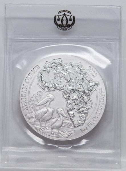 Ruanda 50 RW Francs 2022  - Pelikan - 1 Unze Silber
