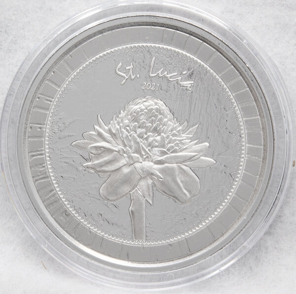 St. Lucia EC8 - Botanical Gardens - 2 Dollar 2021* 1 oz.