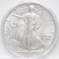 USA 1 oz Silver Eagle 1987 – Vorderseite mit...