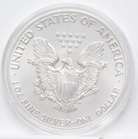 USA 1 oz Silver Eagle – Rückseite mit Heraldic Eagle, 999er Feinsilber.