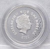 Niue 1 Dollar 2022 - Eule von Athen 1/4 oz. silber*