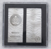 Runde Münze mit geprägtem Portraitprofil-Motiv, Brilliant Uncirculated, feine Oberflächenstruktur.
