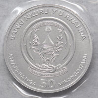 Ruanda 2023 50 RW Francs - Jahr des Hasen - 1 Unze Silber