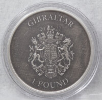 Gibraltar Lady Justice - 1 Pfund 2022 - 1 oz. antique finish