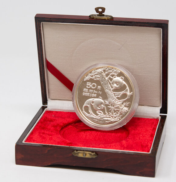 China 50 Yuan 1990 - 5 Unzen Silber Panda*