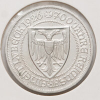 Silbermünze 3 Mark 1926 A, Rückseite mit...