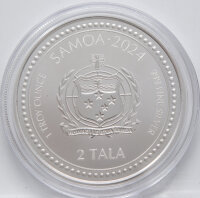 Samoa 2 Tala 2024 - Year of the Dragon - 1 Unze Silber prooflike