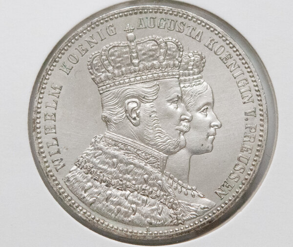 Preussen Krönungs Thaler 1861 - Wilhelm I.und Augusta*