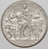 3 Mark 1913 – Szene „Der König rief und alle alle kamen“, Friedrich Wilhelm III. zu Pferd, datiert 17.3.1813.