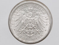 3 Mark 1914 – Gekrönter Reichsadler mit...