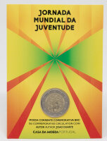 Runde Münze mit geprägtem Portraitprofil-Motiv,...