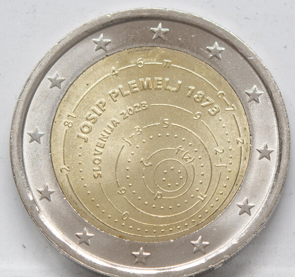 Runde Münze mit geprägtem Portraitprofil-Motiv, Brilliant Uncirculated, feine Oberflächenstruktur.