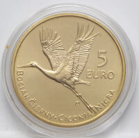 Runde Münze mit geprägtem Portraitprofil-Motiv, Brilliant Uncirculated, feine Oberflächenstruktur.