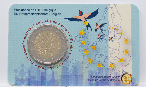 Runde Münze mit geprägtem Portraitprofil-Motiv, Brilliant Uncirculated, feine Oberflächenstruktur.