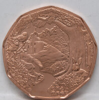 Runde Münze mit geprägtem Portraitprofil-Motiv,...