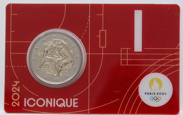 Frankreich 2 Euro 2024 - Olympische Spiele Paris 2024 BU komplett Set