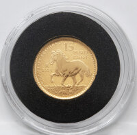 Rückseite der Goldmünze 15 Cent 2024 mit den...