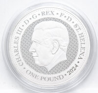 St. Helena 1 Pfund 2024 - Indian Wildlife - Snow Leopard* 1 oz.