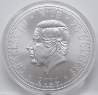 Niue 25 Dollar 2024 - Tschechischer Löwe - 10 oz. silber