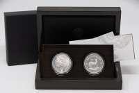 Südafrika 2019 - Big Five Serfie I - Doppelsatz - Löwe & Krügerrand - 2 x  1 Unze Silber PP*