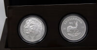 Südafrika 2019 - Big Five Serfie I - Doppelsatz - Löwe & Krügerrand - 2 x  1 Unze Silber PP*