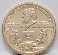 Runde Münze mit geprägtem Portraitprofil-Motiv,...