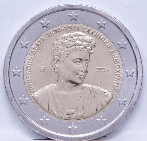 Runde Münze mit geprägtem Portraitprofil-Motiv, Brilliant Uncirculated, feine Oberflächenstruktur.