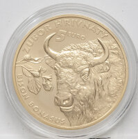 Runde Münze mit geprägtem Portraitprofil-Motiv,...