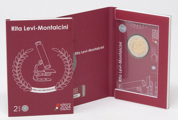 Runde Münze mit geprägtem Portraitprofil-Motiv, Brilliant Uncirculated, feine Oberflächenstruktur.