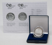 Runde Münze mit geprägtem Portraitprofil-Motiv,...