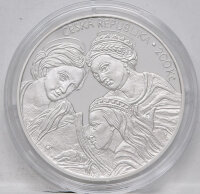 Runde Münze mit geprägtem Portraitprofil-Motiv,...