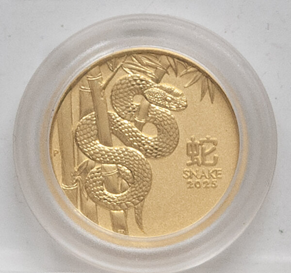 Australien 5 Dollar 2025 - Jahr der Schlange - 1/20 Unze Gold