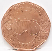 Runde Münze mit geprägtem Portraitprofil-Motiv,...