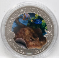 Runde Münze mit geprägtem Portraitprofil-Motiv,...