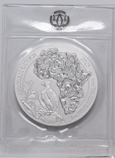 Ruanda 2025 50 RW Francs - African Ounce - Kampfadler - 1 Unze Silber