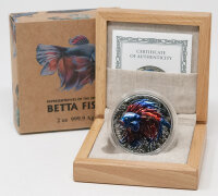 Runde Münze mit geprägtem Segelfisch-Motiv,...