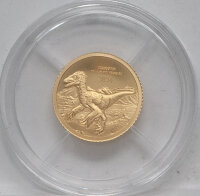 Kongo 100 Francs 2024 - Prehistoric Life II. #3 - GOLD - Utahraptor