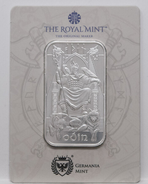 Runde Münze mit geprägtem Segelfisch-Motiv, Spiegelnder Hintergrund mit matten Reliefs.