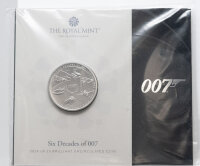 Runde Münze mit geprägtem Portraitprofil-Motiv, Brilliant Uncirculated, feine Oberflächenstruktur.