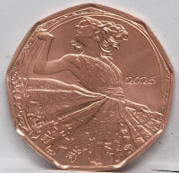 Runde Münze mit geprägtem Portraitprofil-Motiv,...